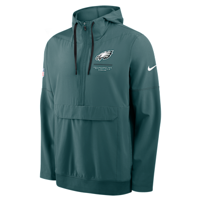 Philadelphia Eagles Sideline Anorak Men's Nike NFL 1/2-Zip Hooded